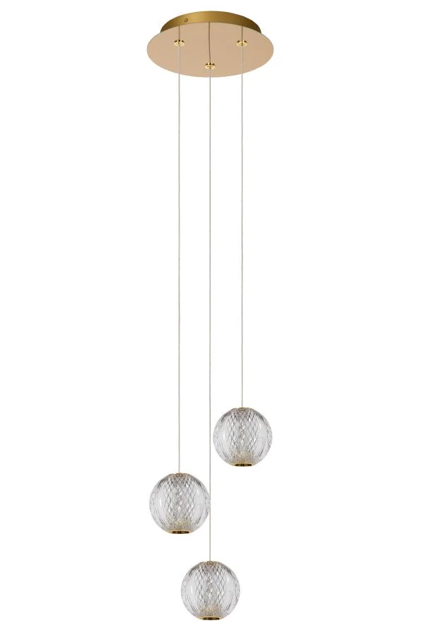 Lucide CINTRA - Suspension - Ø 25 cm - LED Dim. - 3x4,7W 2700K - Transparent - éteint